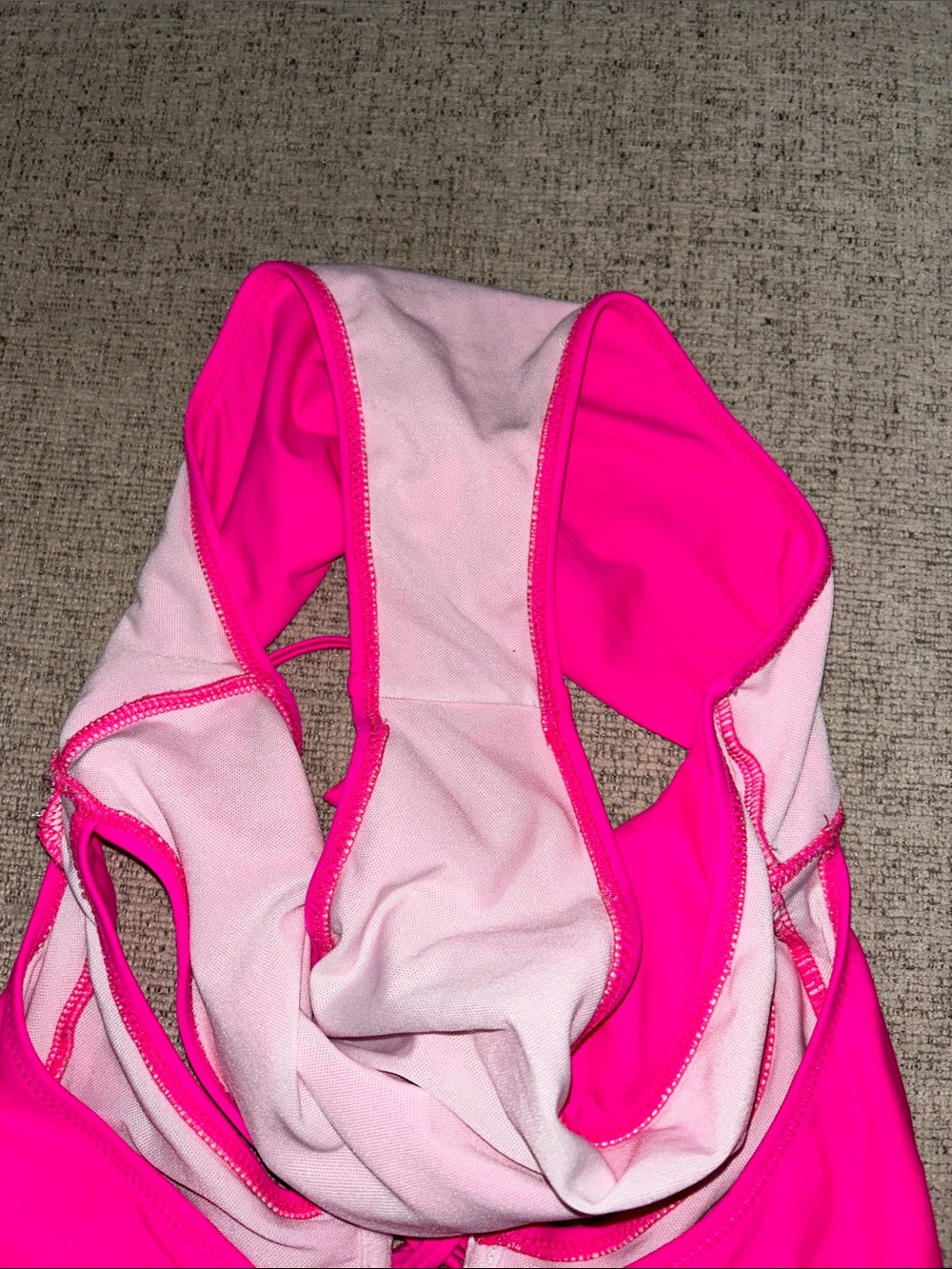 Women’s Hot Pink Cutout One-Piece Swimsuit - Picture 4 of 4